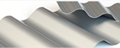 Wellbleche aus Stahl und Aluminium