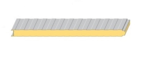 Diese Abbildung zeigt das Sandwich Paneel SIP W als sichtbare Befestigung