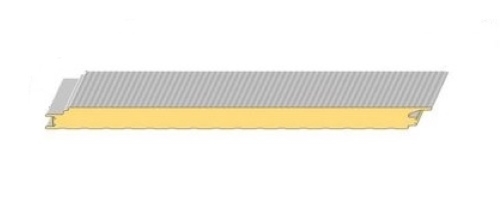 Diese Abbildung zeigt das Sandwich Wandpaneel SIP W als verdeckte Befestigung